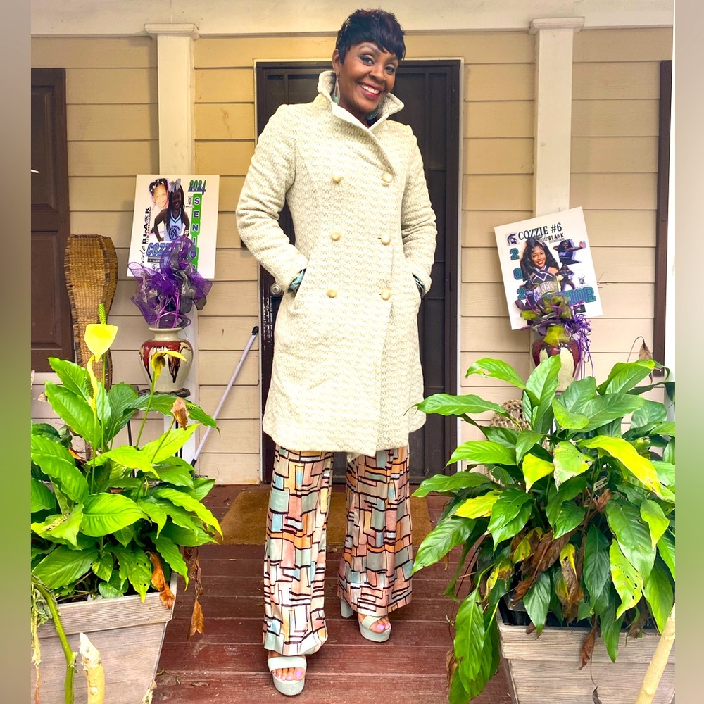 Vintage Mod Styled Pea coat Double Breasted Trench coat Jacket Shrug